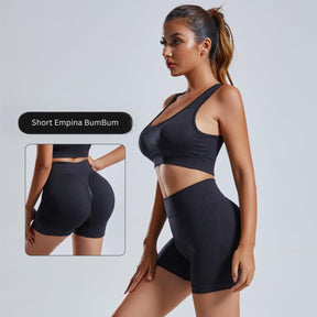 Conjunto Academia Fitness Top Short Sports Levanta Bumbum